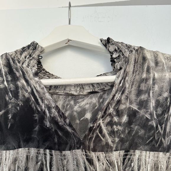 All Saints Feather-print Woven dress - Picture 9 of 15